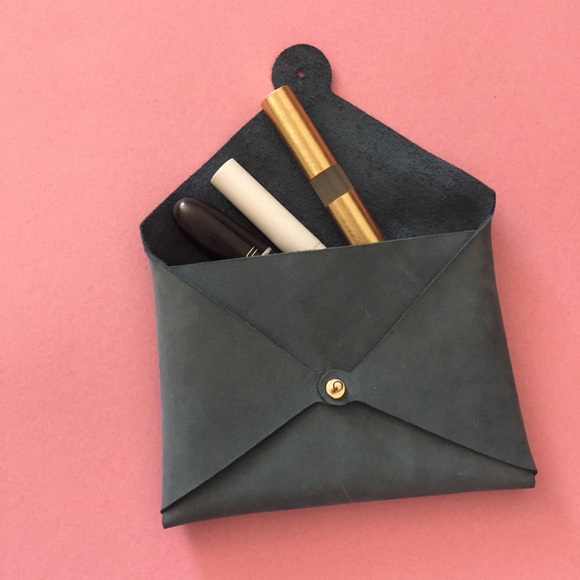 Handbags - handmade suede clutch